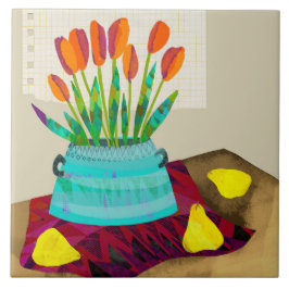 Azulejo Tulip Ceramic Kitchen Tile