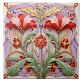 Azulejo Tulipanes de loro rojo y blanco