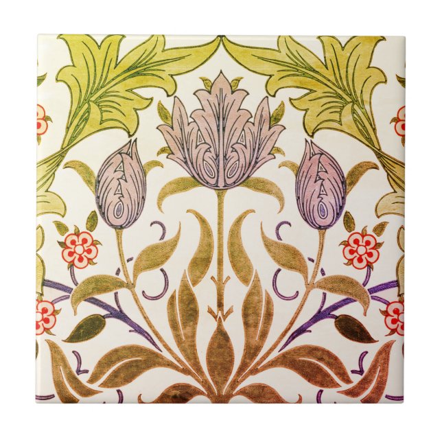 Azulejo Tulipanes de William Morris (Frente)