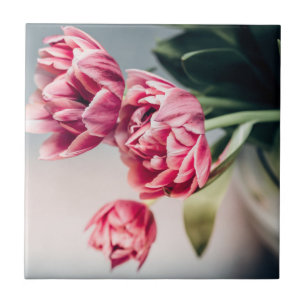 Azulejo Tulipanes en un florero