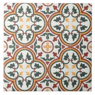Azulejo - Tulipanes Verdes Art Nouveau