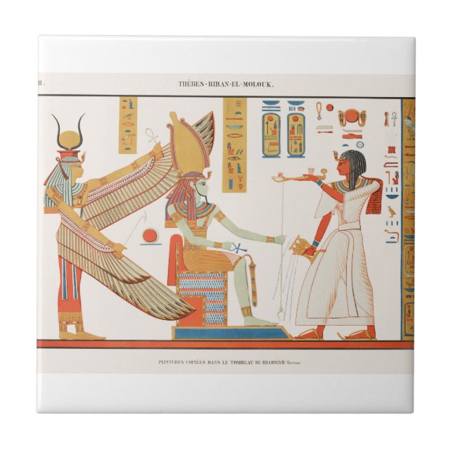 Azulejo Tumba de Ramsés IV Arte Egipcio Antiguo (Frente)