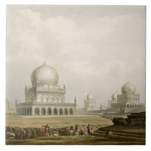 Azulejo Tumbas de los reyes de Golconda en 1813, de Volum