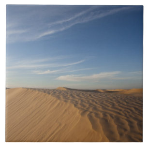 Azulejo Túnez, desierto del Sahara, Douz, Gran Duna, atard