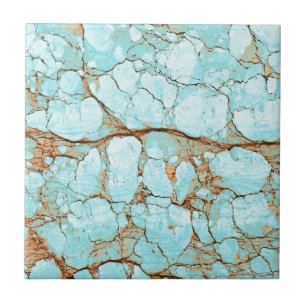 Azulejo Turquesa agrietada oxidada