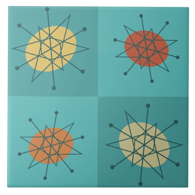 Azulejo Turquesa de la era atómica controlada (Frente)