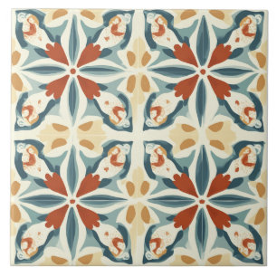 Azulejo Turquesa, Óxido y Amarillo