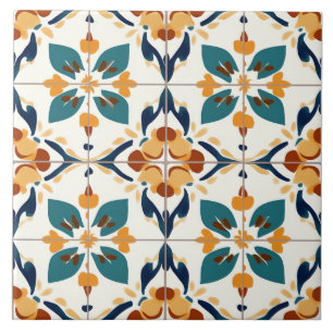 Azulejo Turquesa, Óxido y Amarillo