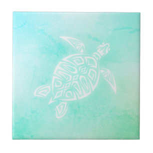 Azulejo Turquesa Turquesa Blanca Turtle Agua Marítima Cos