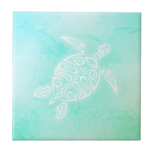 Azulejo Turquesa Turquesa Blanca Turtle Agua Marítima Cost