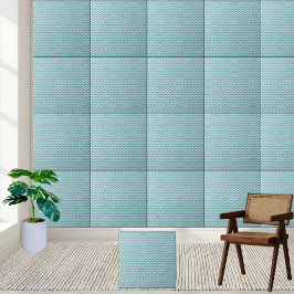 Azulejo Turquesa y Chevron Blanco - Zigzag moderno