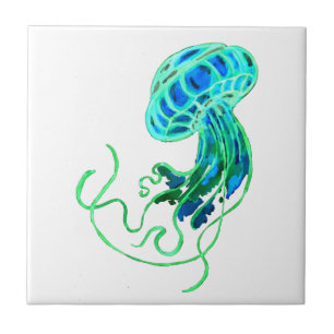 Azulejo Turquoise Jellyfish