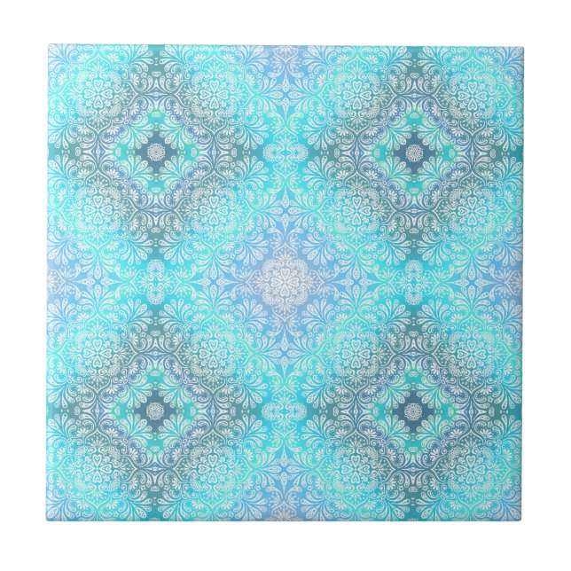 Azulejo Turquoise Lace Mandala (Frente)