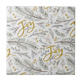 Azulejo Twigs de Navidades de acuarela