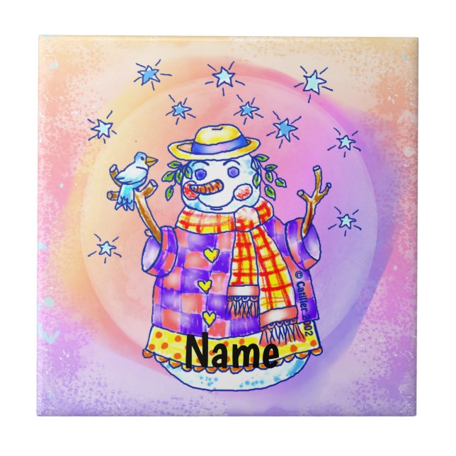 Azulejo Twinkle Snowman  (Frente)