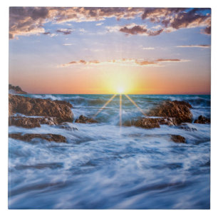 Azulejo Twinkling Icelandic Sunset