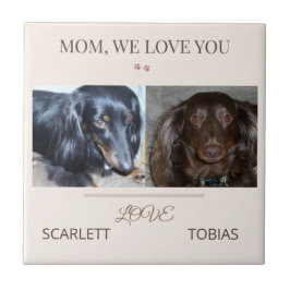 Azulejo Two Paws Bless Mom With Love