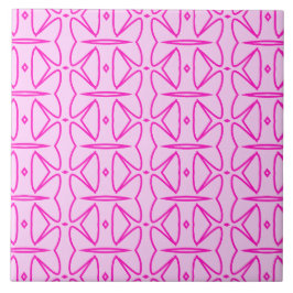 Azulejo Two Toned Pink Pattern Ceramic Tile