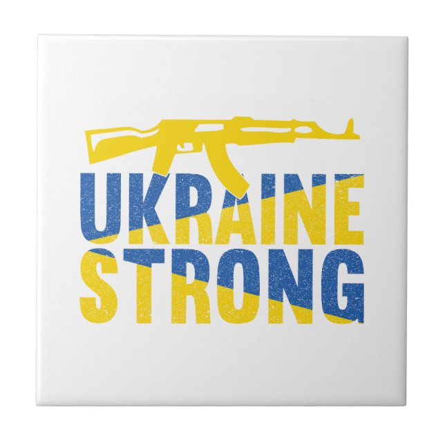 Azulejo Ucrania apoya firmemente a Ucrania (Frente)