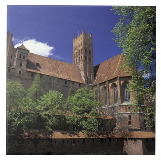 Azulejo UE, Polonia, Pomerania y Malbork. La más grande de (Frente)