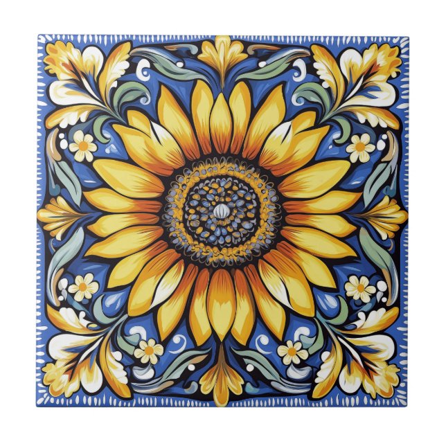 Azulejo Ukrainian folk art pattern (Frente)