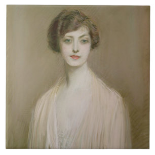 Azulejo Un americano (en colores pastel en lona)