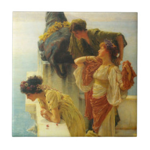 Azulejo Un ángulo ventajoso de Sir Lawrence Alma-Tadema