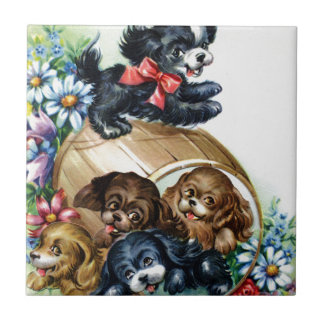 Azulejo Un barril de perritos