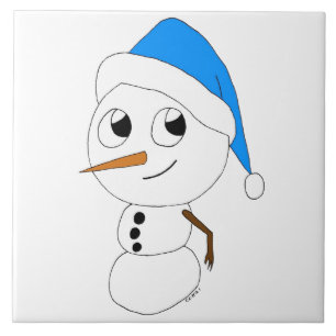 Azulejo un chibi snowman
