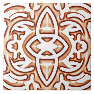 Azulejo Un clásico diseño de color marrón vibrante y tende