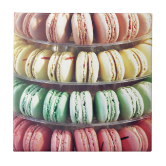 Azulejo Un delicioso postre colorido francés Macaron