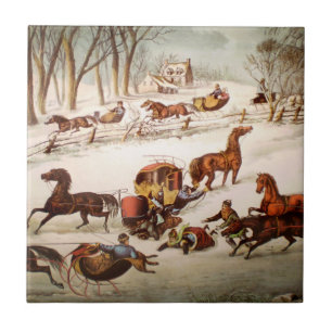 Azulejo Un derrame en la Nieve
