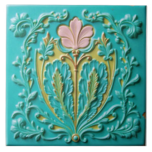 Azulejo Un despertar turquesa en primavera