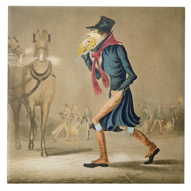 Azulejo Un detalle excelente de noviembre y de Londres, (Frente)