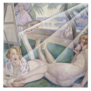 Azulejo Un día de verano (mujeres hermosas al sol)