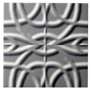 Azulejo Un diseño clásico del arte de la estampación gris