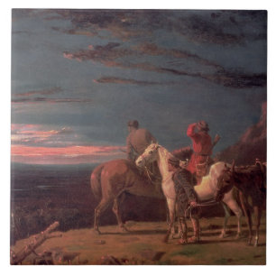 Azulejo Un fiesta de exploradores, 1851 (aceite en lona)