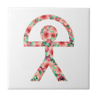 Azulejo Un hombre indígena único en diseño floral