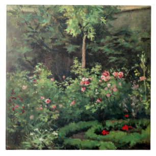 Azulejo Un jardín Rosa, arte de calidad de Camille Pissarr