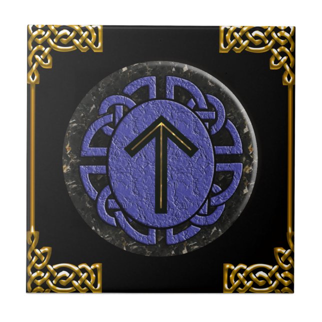 Azulejo un más viejo futhark del "tiwaz" (Frente)