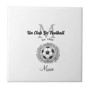 Azulejo un monograma de un club de fútbol es, año copa mun