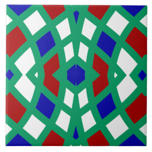 Azulejo Un mosaico de cerámica de patrón clásico multicolo