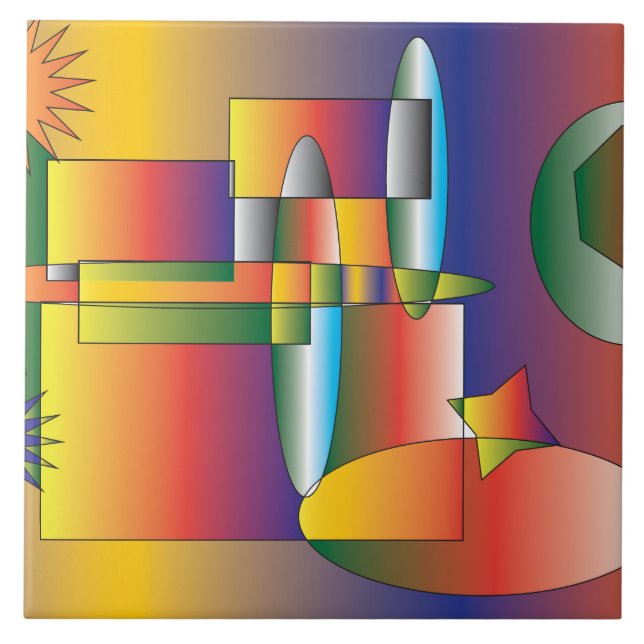 Azulejo Un mundo de la maravilla y del descubrimiento (Frente)