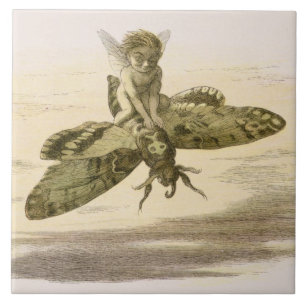 Azulejo Un paseo de la tarde, ilustracion de 'en