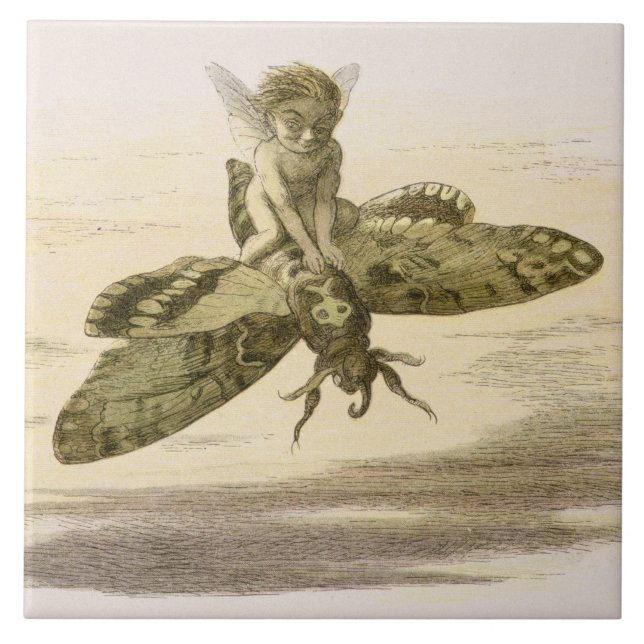 Azulejo Un paseo de la tarde, ilustracion de 'en (Frente)