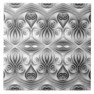 Azulejo Un patrón clásico blanco y negro único y sin fisur
