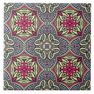 Azulejo Un patrón clásico multicolor vintage único