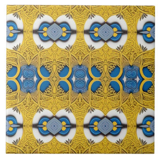 Azulejo Un patrón clásico vintage de cerámica multicolor