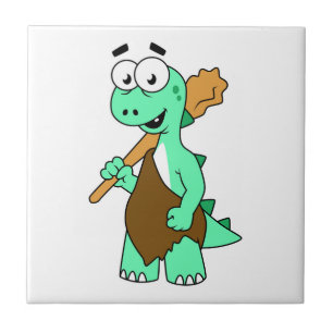 Azulejo Un Personalizado Tyrannosaurus Rex Caveman.