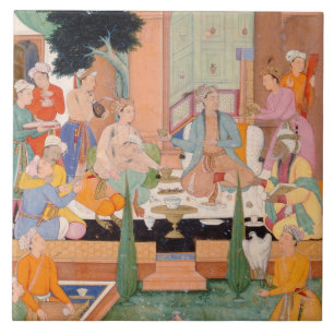 Azulejo Un príncipe y los compañeros toman los refrigeri